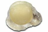 Botryoidal Yellow Fluorite on Quartz - India #342403-1